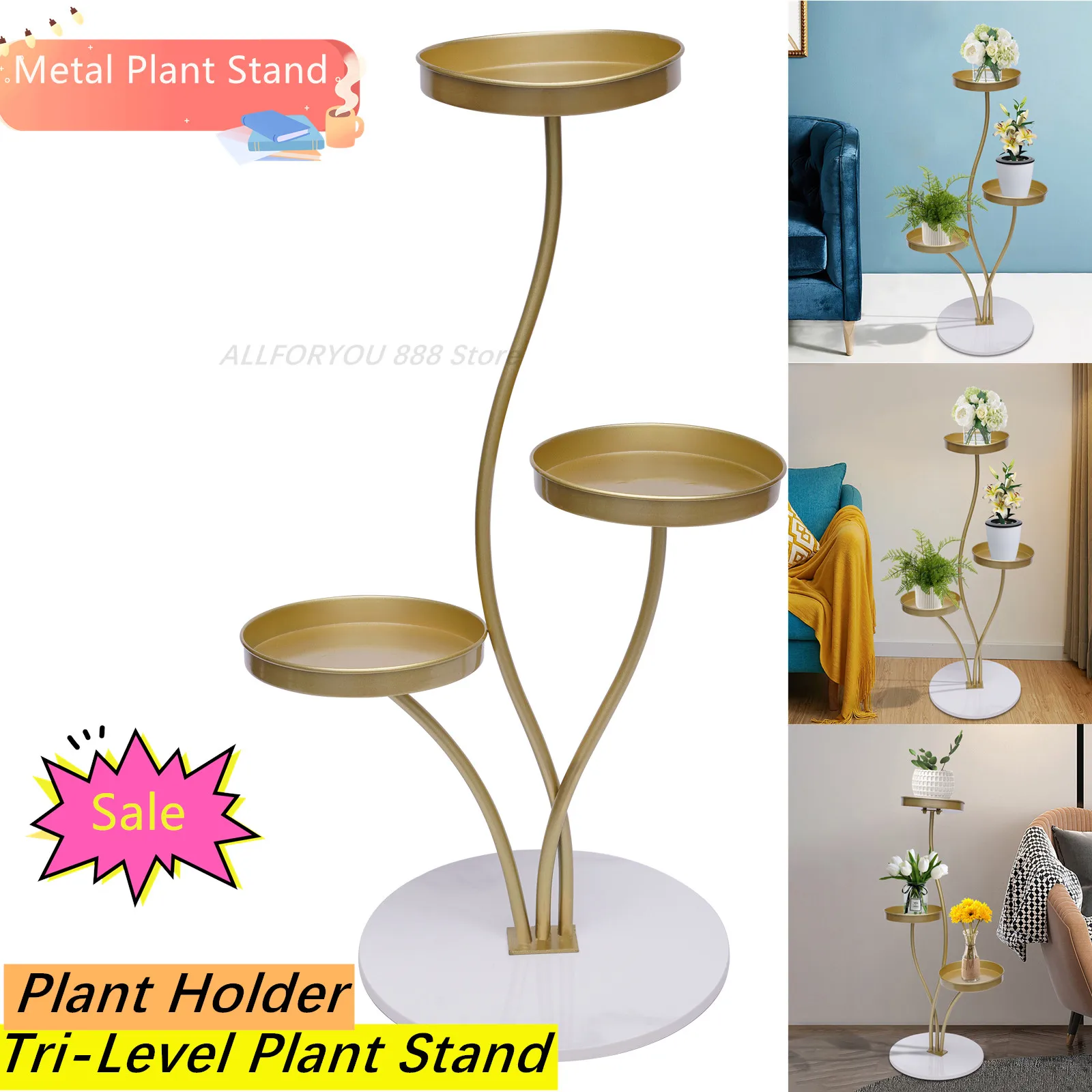 Plant Stand 3-Tier Metal Flower Pot Rack Holder for Succulent Indoor Outdoor Home Garden Decoration
Plant Stand 3-Tier Metal Flower Pot Rack Holder for Succulent Indoor Outdoor Home Garden Decoration