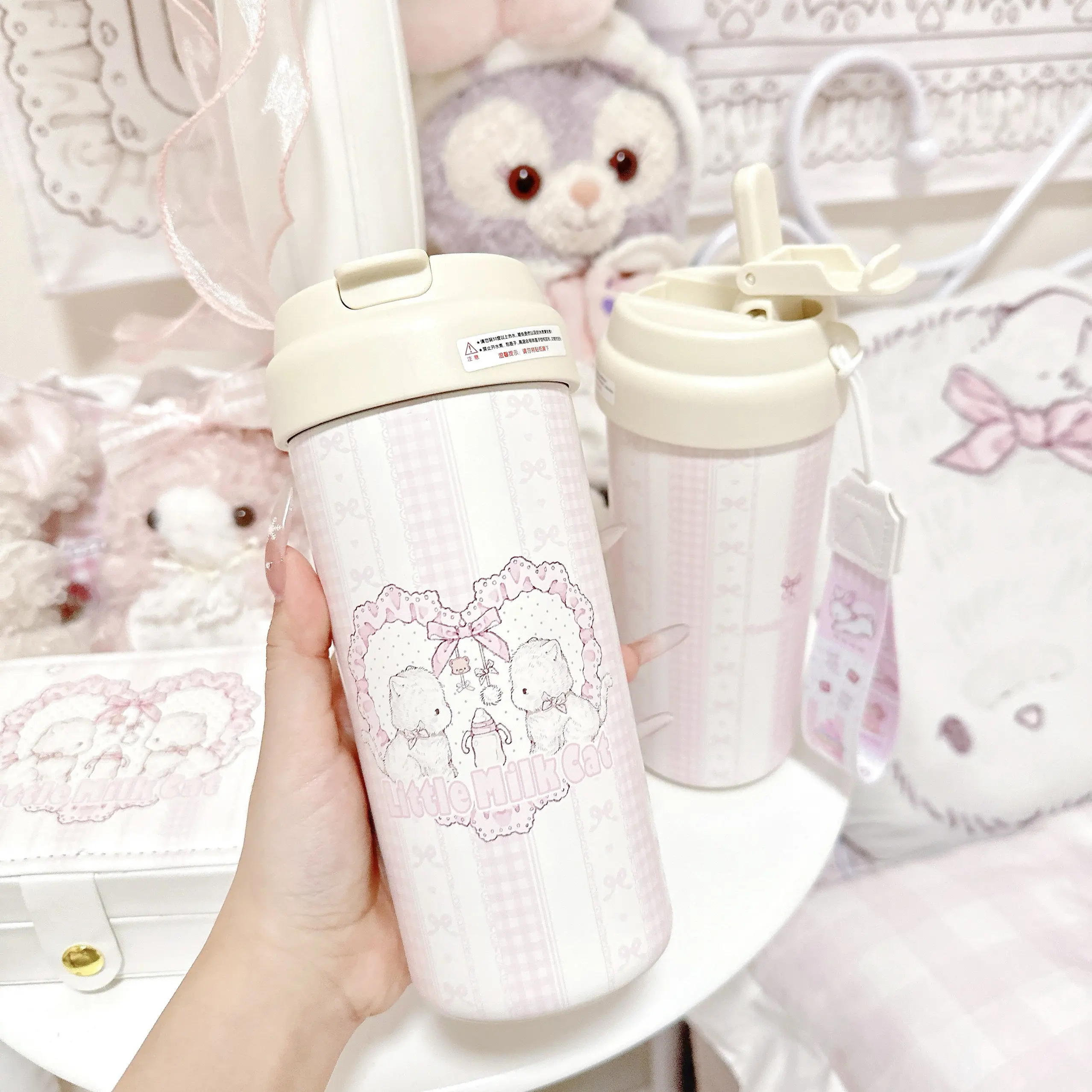 Ceramic Lined Insulated Tumbler - Kawaii Straw & Sip Lid Mug, 2-in-1 Travel Coffee Tea Cup, 316 Stainless Steel, Gift for Women
Ceramic Lined Insulated Tumbler - Kawaii Straw & Sip Lid Mug, 2-in-1 Travel Coffee Tea Cup, 316 Stainless Steel, Gift for Women