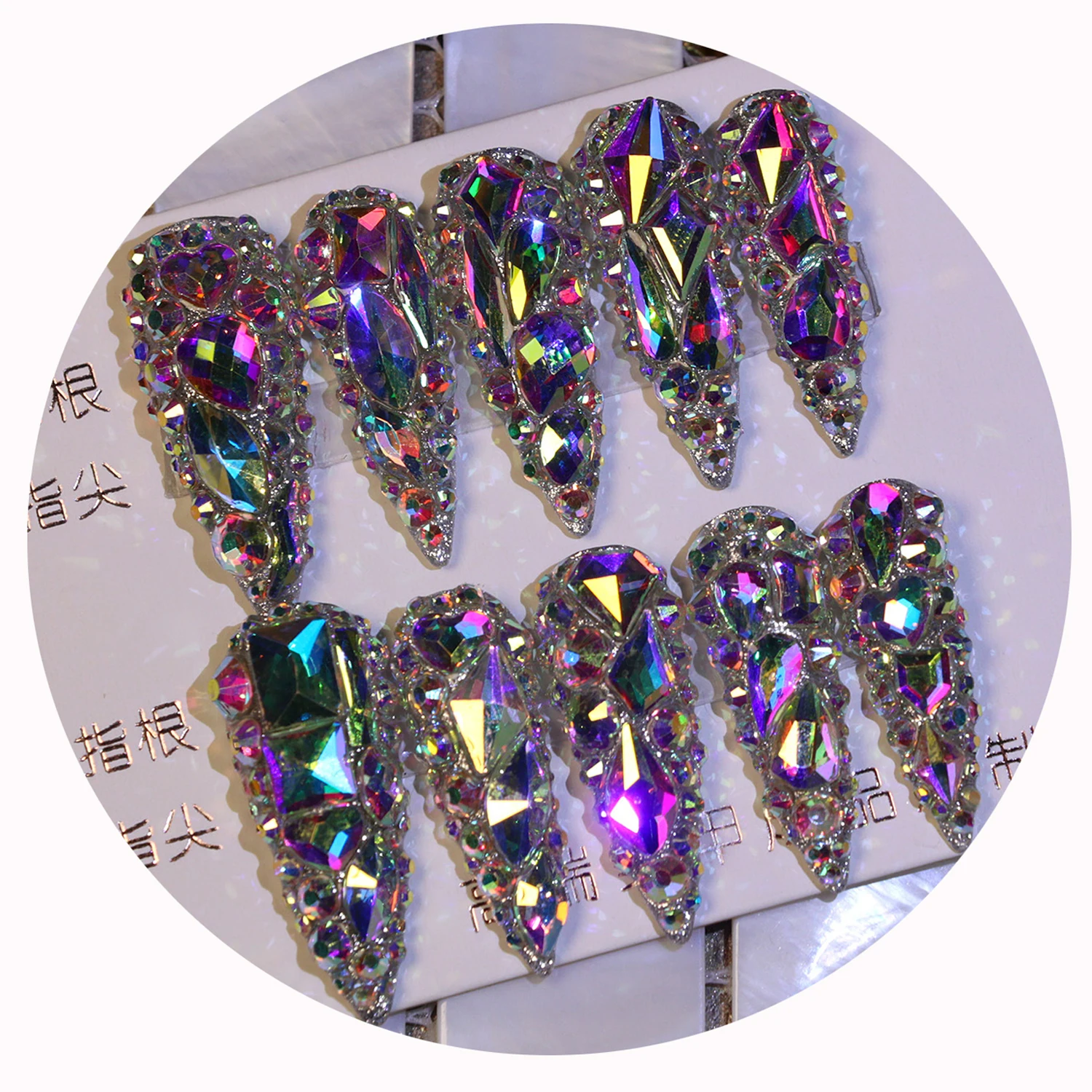 5sets 10pcs/set Luxury handmade wearable false nails press on fake nails shining customBulk Wholesale OEM
5sets 10pcs/set Luxury handmade wearable false nails press on fake nails shining customBulk Wholesale OEM