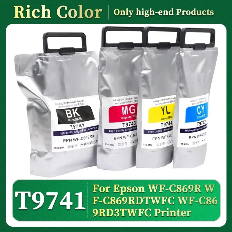 1PC T9741 T9742 T9743 T9744 Ink Cartridge With Pigment Ink For Epson WorkForce Pro WF-C869R WF-C869RDTWFC WF-C869RD3TWFC Printer
1PC T9741 T9742 T9743 T9744 Ink Cartridge With Pigment Ink For Epson WorkForce Pro WF-C869R WF-C869RDTWFC WF-C869RD3TWFC Printer