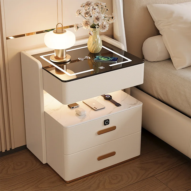 Led Night Light Nordic Nightstand Minimalist Drawer Smart White Cabinet Nightstand Charging Modern Tables De Nuit Furniture
Led Night Light Nordic Nightstand Minimalist Drawer Smart White Cabinet Nightstand Charging Modern Tables De Nuit Furniture