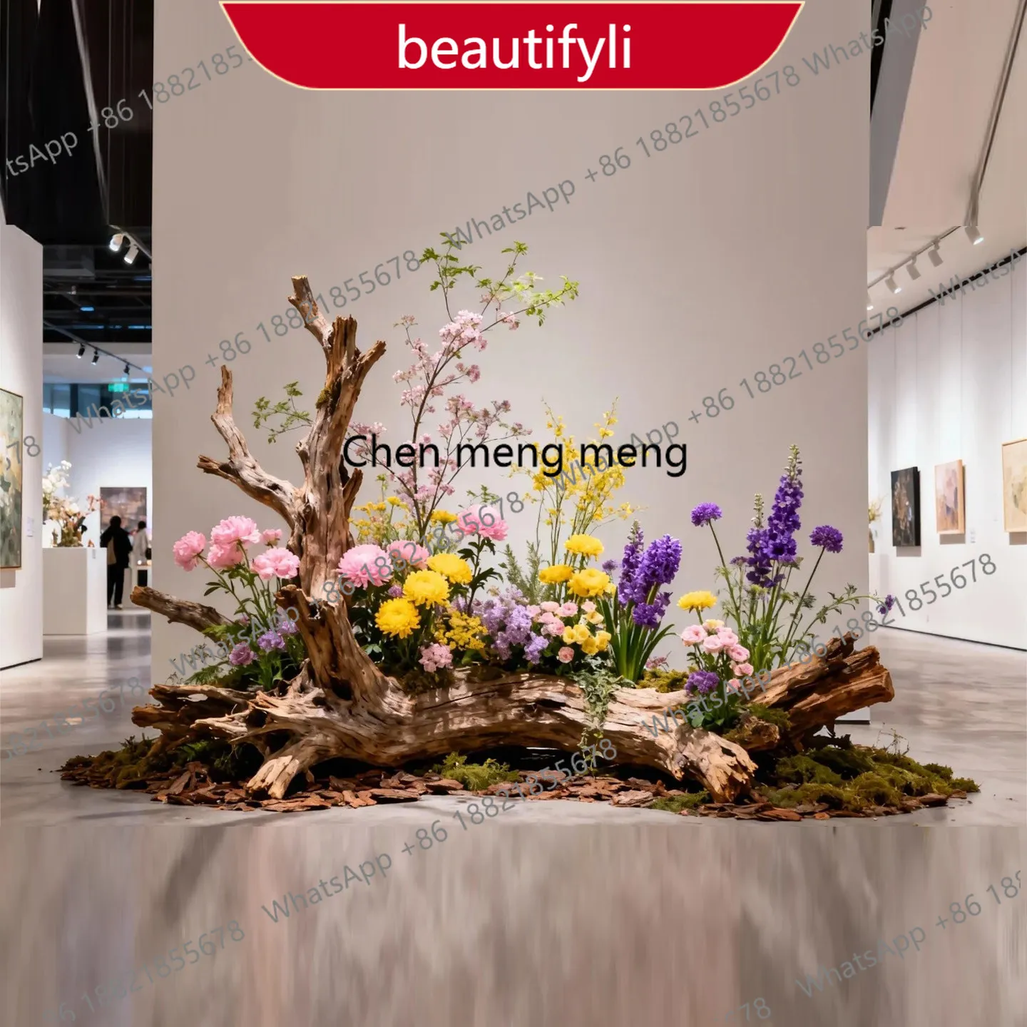 A38 Dead wood meets spring, large wooden pile floral installation, atmosphere scene arrangement restaurant hotel
A38 Dead wood meets spring, large wooden pile floral installation, atmosphere scene arrangement restaurant hotel