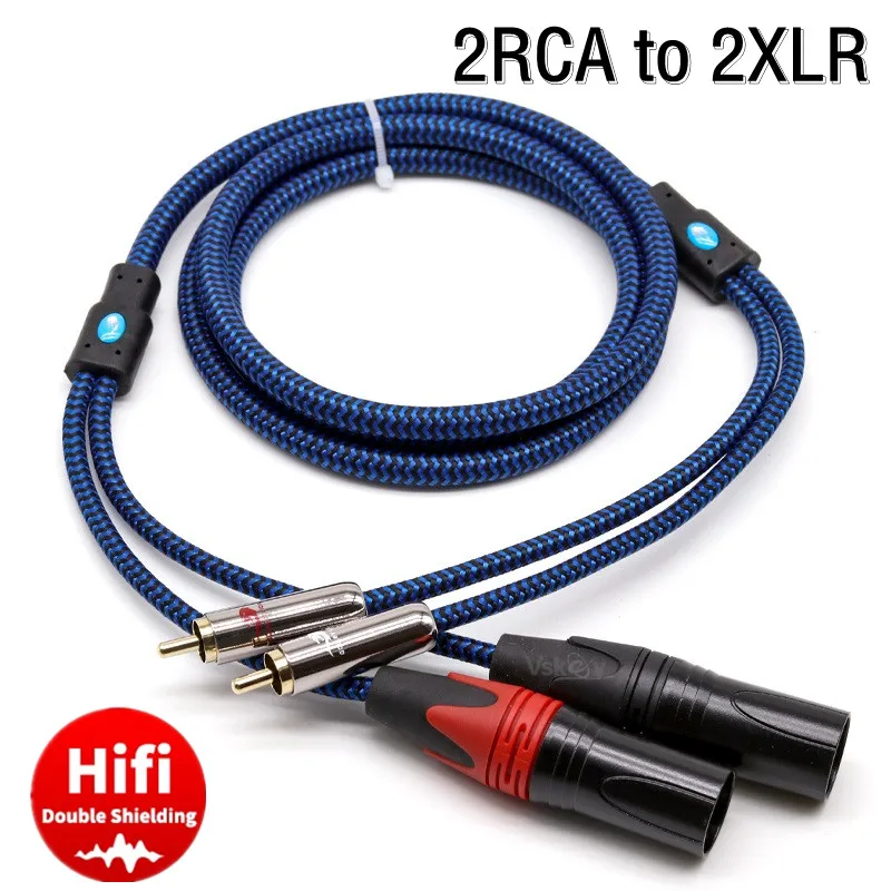 Dual 2 RCA to 2 XLR Male HiFi Audio Cable for Mixer Console Mixer Amplifier Microphone Speaker OFC Shielded Cords 1m 2m 3m 5m
Dual 2 RCA to 2 XLR Male HiFi Audio Cable for Mixer Console Mixer Amplifier Microphone Speaker OFC Shielded Cords 1m 2m 3m 5m