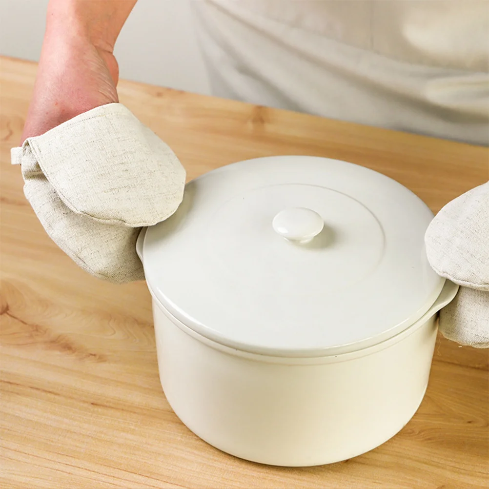 Microwave Oven Heat Resistant Glove Cotton Linen Oven Mitt Hot Pan Protection Kitchen Cooking Glove Anti Scald
Microwave Oven Heat Resistant Glove Cotton Linen Oven Mitt Hot Pan Protection Kitchen Cooking Glove Anti Scald