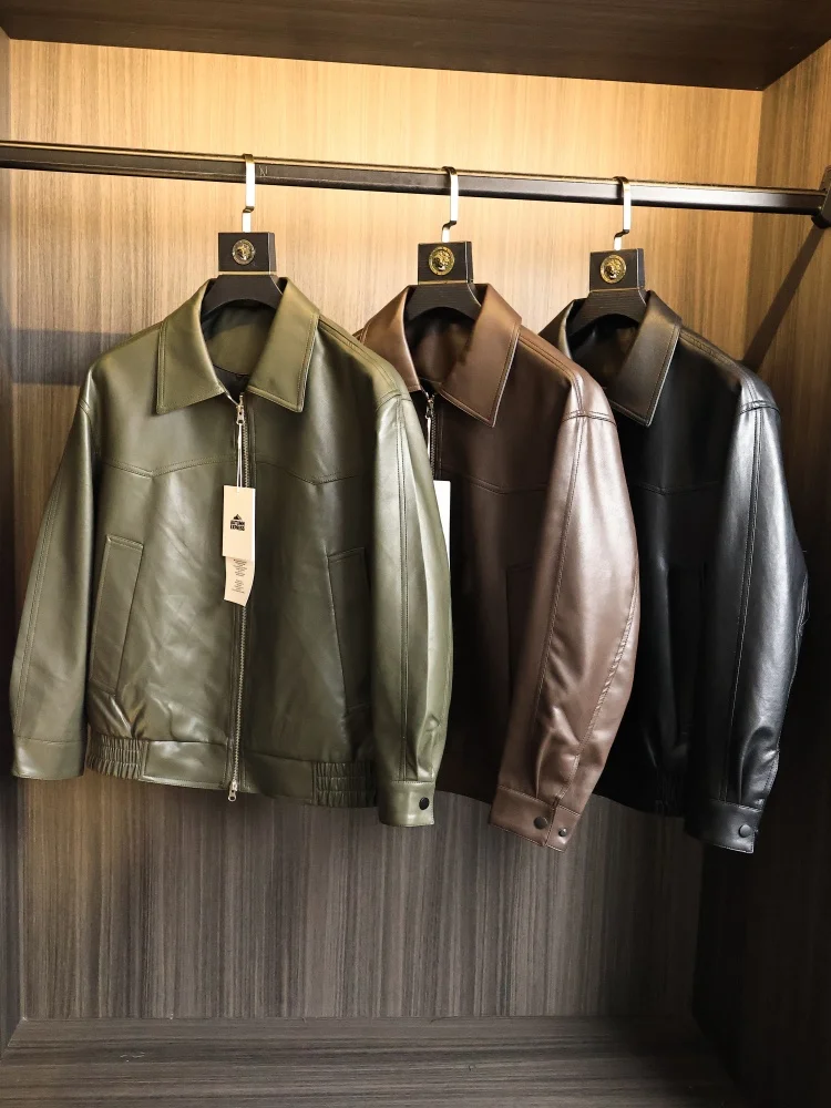 High-End Eco-Leather Men's Casual Jacket Vintage Biker Style Turn-down Collar OS Silhouette Fashionable Spring Outerwear
High-End Eco-Leather Men's Casual Jacket Vintage Biker Style Turn-down Collar OS Silhouette Fashionable Spring Outerwear