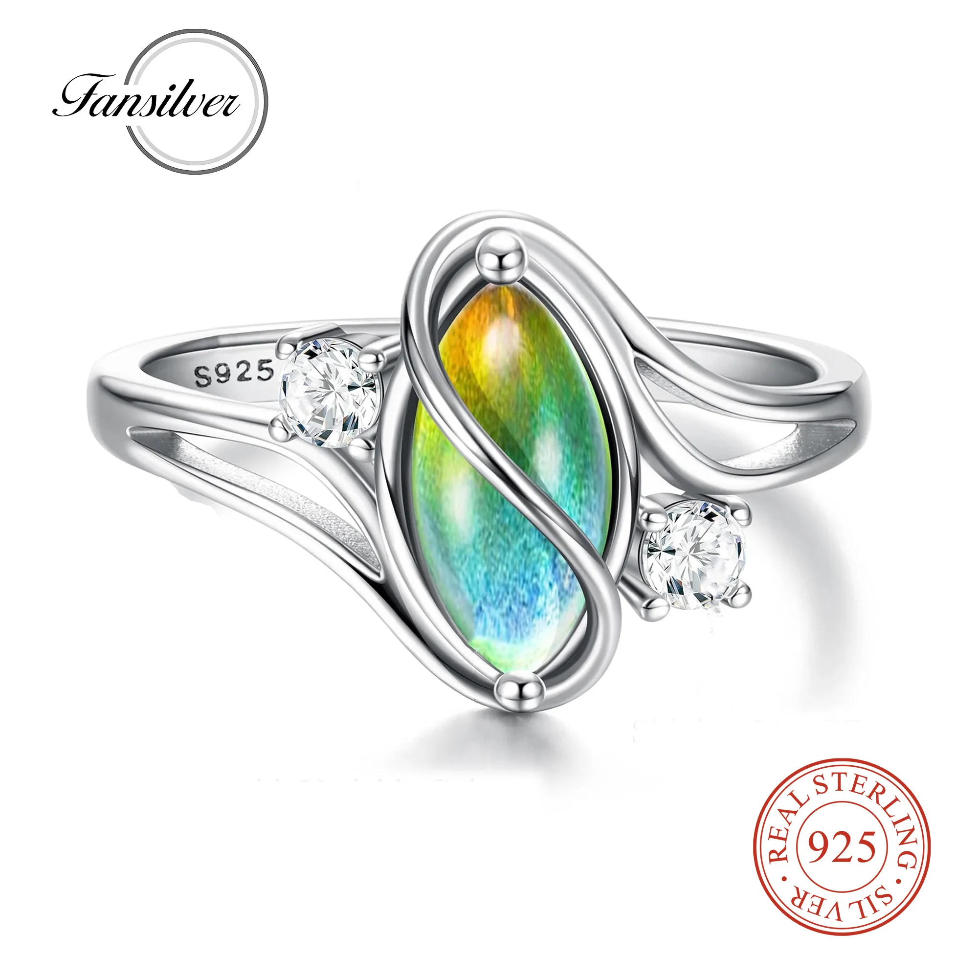 Fansilver 925 Sterling Silver Mood Rings for Women Cubic Zirconia Accents 18K Gold Plated Oval Moonstone Statement Silver Rings
Fansilver 925 Sterling Silver Mood Rings for Women Cubic Zirconia Accents 18K Gold Plated Oval Moonstone Statement Silver Rings