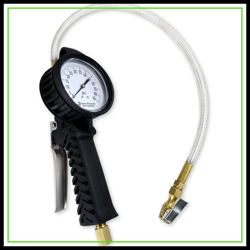 TPMS Dial Tire Inflator with Stainless Braided Hose 0-65 psi
TPMS Dial Tire Inflator with Stainless Braided Hose 0-65 psi
