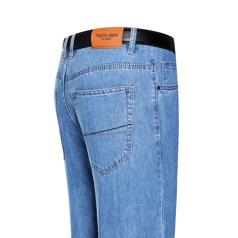 Spring Summer Classic Men's 100% Cotton Straight Jeans Business Fashion Casual Loose Denim Pants Male Brand Blue Trousers
Spring Summer Classic Men's 100% Cotton Straight Jeans Business Fashion Casual Loose Denim Pants Male Brand Blue Trousers