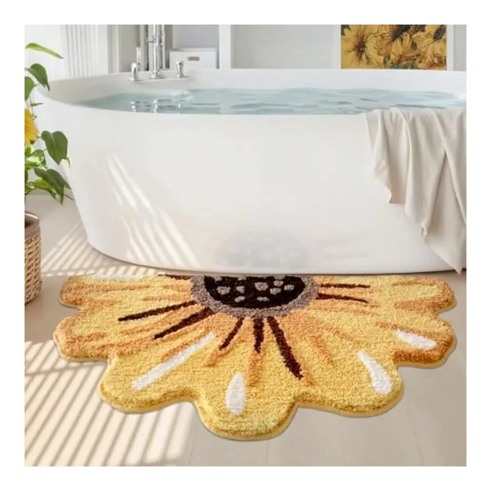 Коврик для ванной Sunflower, супермягкий и впитывающий коврик для ванны с флокированным покрытием, нескользящая основа, аксессуары и декор для ванной комнаты, украшение для комнаты
Коврик для ванной Sunflower, супермягкий и впитывающий коврик для ванны с флокированным покрытием, нескользящая основа, аксессуары и декор для ванной комнаты, украшение для комнаты