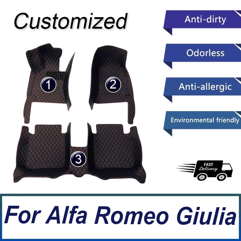 Автомобильные коврики для Alfa Romeo Giulia 2017 2018 2019 2020 2021 2022 2023 2024 Пользовательские подушечки для ног автомобильный ковер чехол
Автомобильные коврики для Alfa Romeo Giulia 2017 2018 2019 2020 2021 2022 2023 2024 Пользовательские подушечки для ног автомобильный ковер чехол