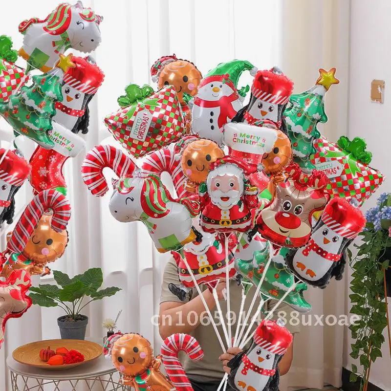 Mini Snowman Elf Christmas Decoration Aluminum Film Balloon with Rod Handheld Cartoon Style for School Children Dress up 
Mini Snowman Elf Christmas Decoration Aluminum Film Balloon with Rod Handheld Cartoon Style for School Children Dress up
