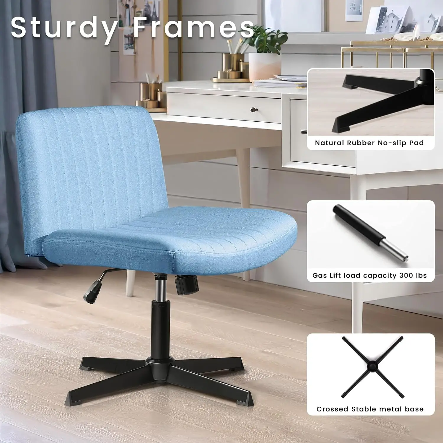 Pukami Criss Cross Chair,Armless Cross Legged Office Desk Chair No Wheels,Fabric Padded Modern Swivel Height Adjustable Mid
Pukami Criss Cross Chair,Armless Cross Legged Office Desk Chair No Wheels,Fabric Padded Modern Swivel Height Adjustable Mid