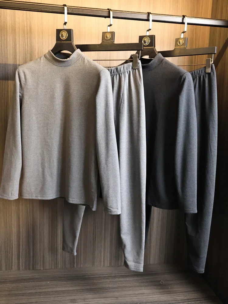 Warm Underwear Home Clothes Half High Collar Men's Thermal Set Long Sleeve Long Pants Thin Model Simple Style Pure Color
Warm Underwear Home Clothes Half High Collar Men's Thermal Set Long Sleeve Long Pants Thin Model Simple Style Pure Color