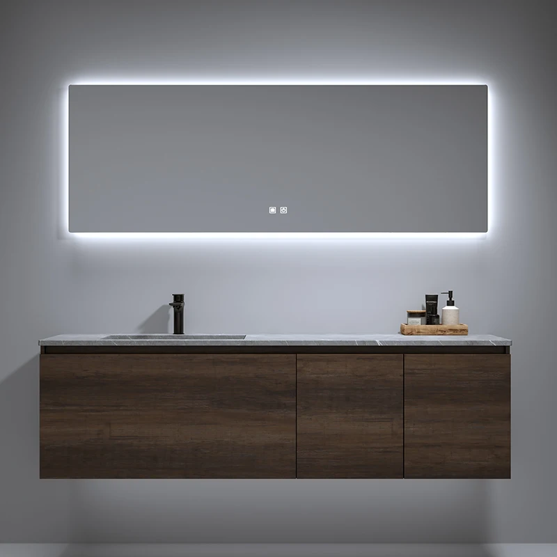 Designer Customized Bathroom Cabinet Combination Walnut Color Double Basin Rock Plate Integrated Bathroom Wash Table, Hand
Designer Customized Bathroom Cabinet Combination Walnut Color Double Basin Rock Plate Integrated Bathroom Wash Table, Hand