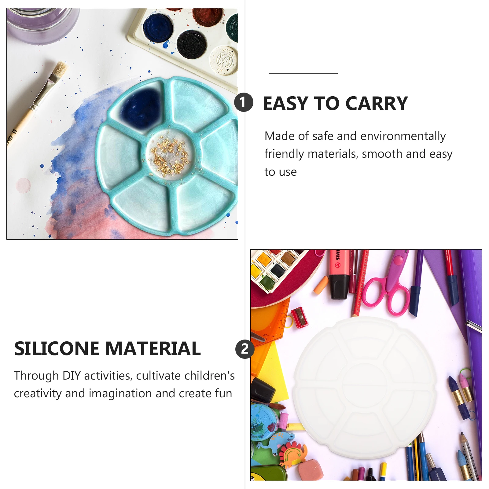 DIY Silicone for Diy Silicone Craft Resin Pigment Paint Making Portable Pallet Paint Tray Making Mold Mold Eco Friendly
DIY Silicone for Diy Silicone Craft Resin Pigment Paint Making Portable Pallet Paint Tray Making Mold Mold Eco Friendly