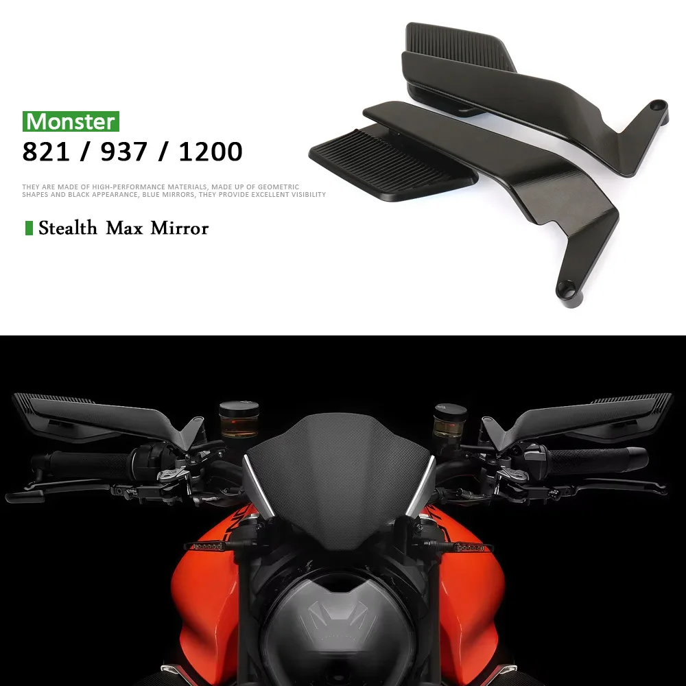 Новый мотоцикл для Ducati Monster 821 937 SP, зеркала заднего вида, регулируемые алюминиевые зеркальные аксессуары Monster 1200 R/S
Новый мотоцикл для Ducati Monster 821 937 SP, зеркала заднего вида, регулируемые алюминиевые зеркальные аксессуары Monster 1200 R/S