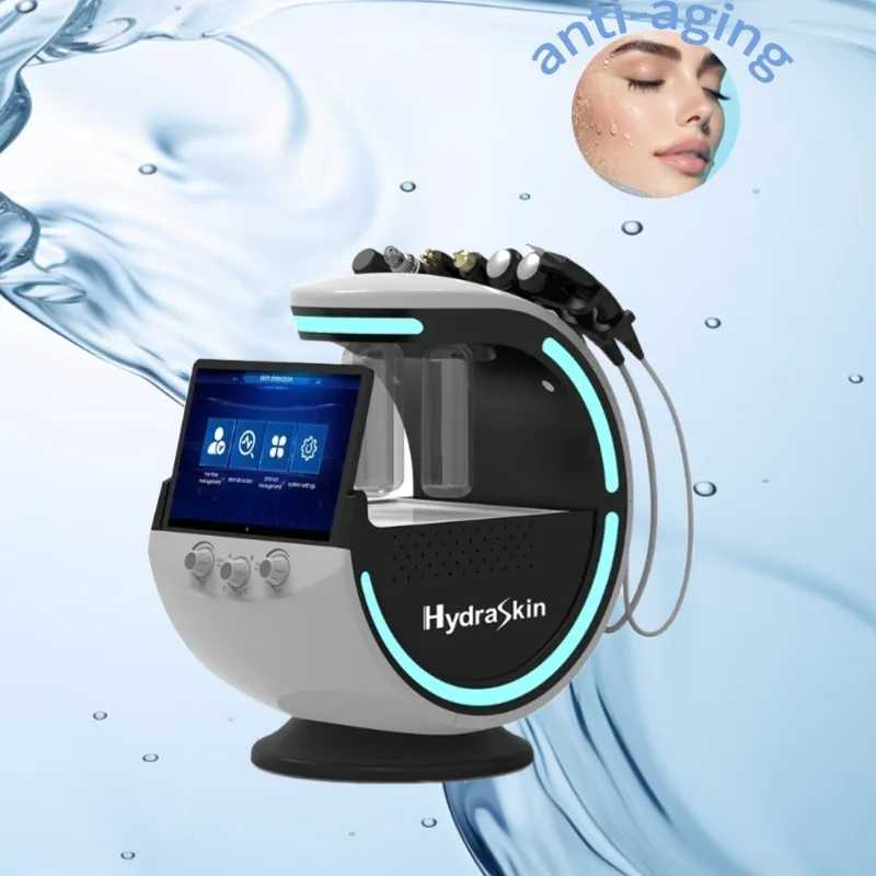 Ультразвуковое устройство для ухода за кожей лица 7 в 1, устройство для ухода за кожей лица Ice Blue, умный детектор кислородных пузырей для глубокой очистки и увлажнения 
Ультразвуковое устройство для ухода за кожей лица 7 в 1, устройство для ухода за кожей лица Ice Blue, умный детектор кислородных пузырей для глубокой очистки и увлажнения