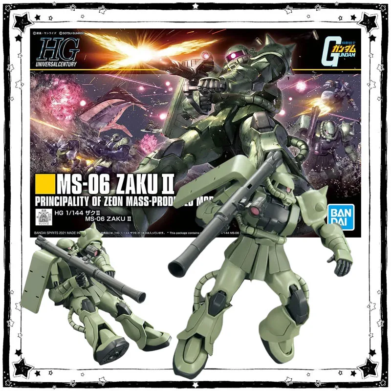 In Stock Bandai Gundam Model Kit Anime Figure HGUC 1/144 MS-06 Zaku II Anime Action Figure Collection Assembly Model Toys Gifts
In Stock Bandai Gundam Model Kit Anime Figure HGUC 1/144 MS-06 Zaku II Anime Action Figure Collection Assembly Model Toys Gifts