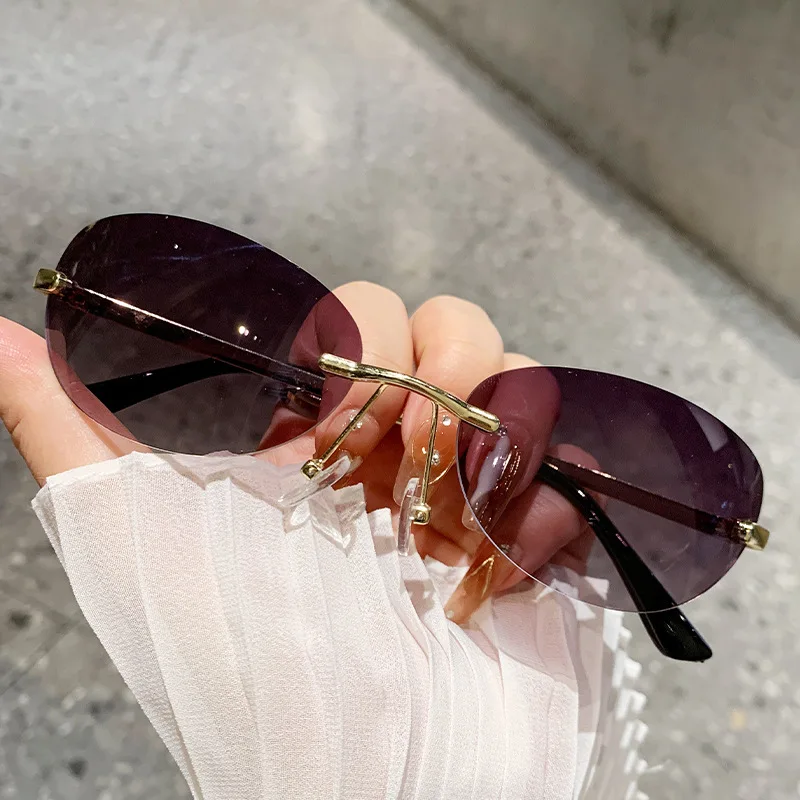 Neutral New Rimless Cat Eye Sunglasses Ladies Retro Fashion Luxury Brand Designer Sunglasses Outdoor Sun Travel Essentials
Neutral New Rimless Cat Eye Sunglasses Ladies Retro Fashion Luxury Brand Designer Sunglasses Outdoor Sun Travel Essentials