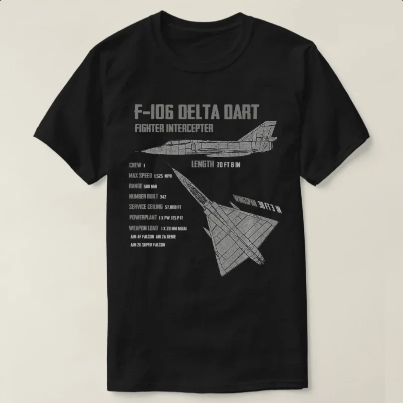 F106 Delta Dart Fighter Interceptor Blueprint T-Shirt 100% Cotton O-Neck Summer Short Sleeve Casual Mens T-shirt Size S-3XL
F106 Delta Dart Fighter Interceptor Blueprint T-Shirt 100% Cotton O-Neck Summer Short Sleeve Casual Mens T-shirt Size S-3XL