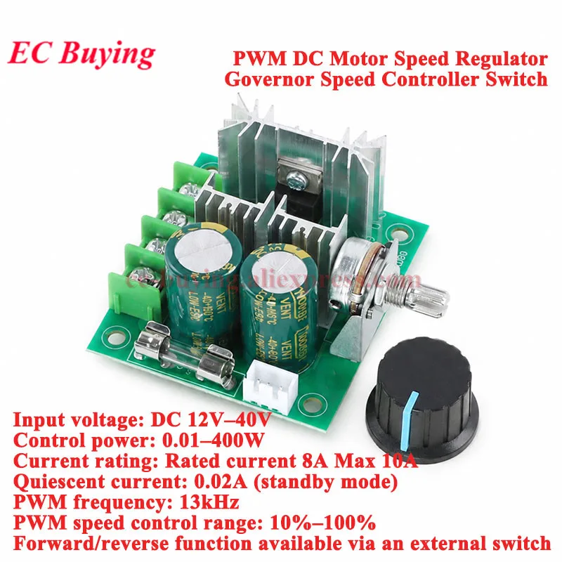 DC 12-40V 12V-40V 10A 13KHZ PWM Motor Speed Control Switch Controller Volt Regulator Governor Dimmer
DC 12-40V 12V-40V 10A 13KHZ PWM Motor Speed Control Switch Controller Volt Regulator Governor Dimmer