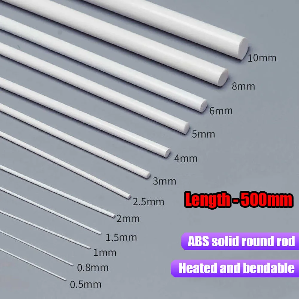 1/5/50Pcs 0.5/0.8/1/1.5/2mm ABS Round Pipe Tube Bar Length 250/500mm Solid Plastic Hard Rod for Building Structure Model
1/5/50Pcs 0.5/0.8/1/1.5/2mm ABS Round Pipe Tube Bar Length 250/500mm Solid Plastic Hard Rod for Building Structure Model
