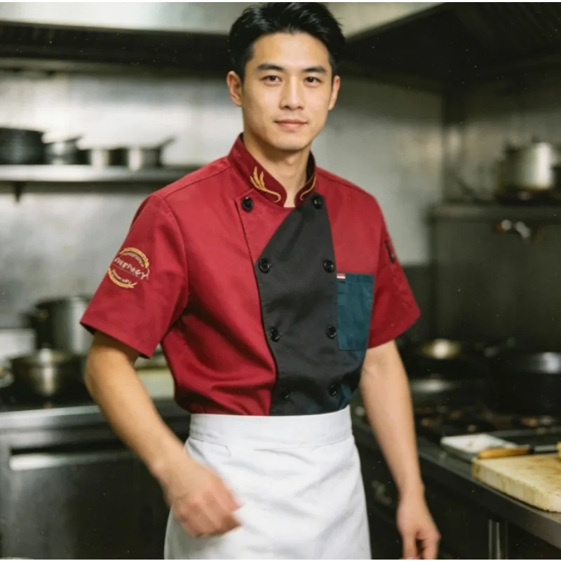 Chef Uniform for Men Short Sleeve Summer Hotel Restaurant Kitchen Bakery Cooking Sleeve Available for Cook
Chef Uniform for Men Short Sleeve Summer Hotel Restaurant Kitchen Bakery Cooking Sleeve Available for Cook