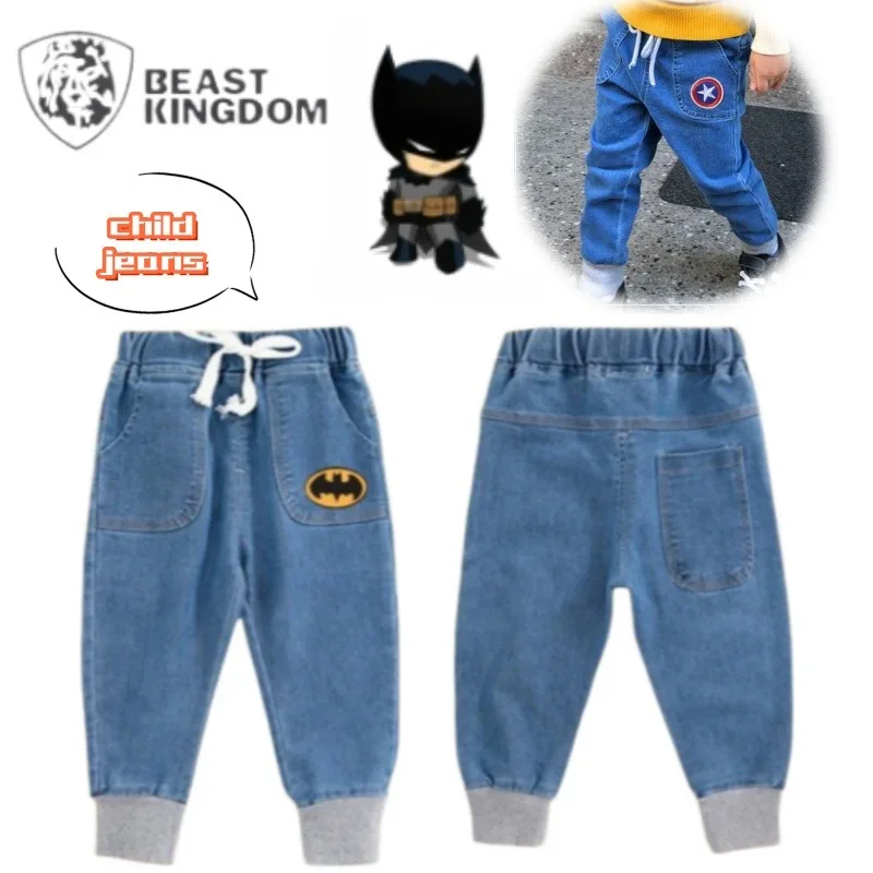BeastKingdom Batman Superman Spiderman Captain America Cute Two-dimensional childs Jeans boy Autumn Fashion Personality Pants
BeastKingdom Batman Superman Spiderman Captain America Cute Two-dimensional childs Jeans boy Autumn Fashion Personality Pants