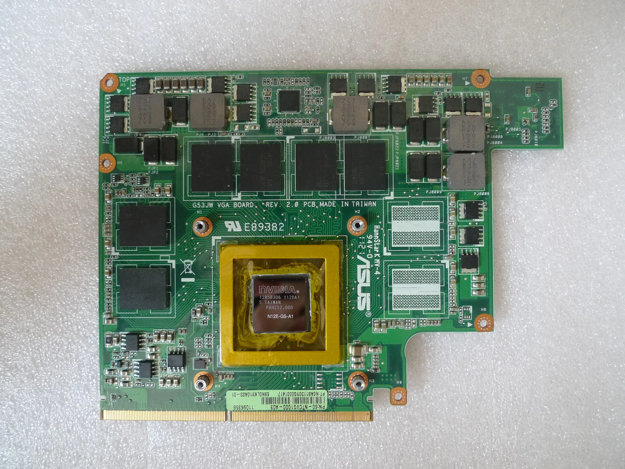 or ASUS G53JW G73SW G53SW G53SX VX7 VX7S GTX560M GTX 560 N12E-GS-A1 GDDR5 MXM III VGA Video Graphic Card Board
or ASUS G53JW G73SW G53SW G53SX VX7 VX7S GTX560M GTX 560 N12E-GS-A1 GDDR5 MXM III VGA Video Graphic Card Board