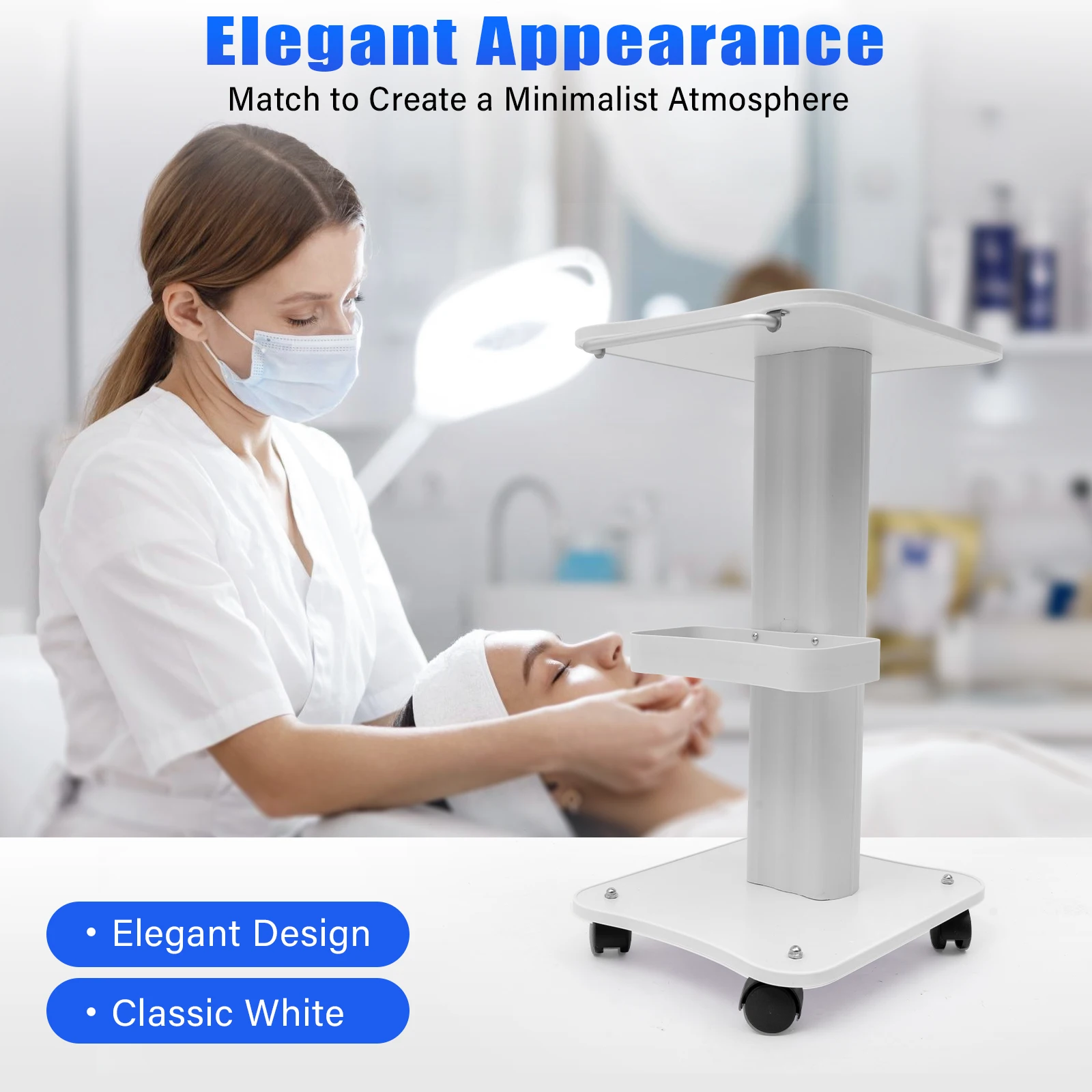 Многофункциональная тележка для красоты — прочная тележка для салона из дерева и металла, 360° ° Silent Wheels, грузоподъемность 40 кг, белая тележка для хранения
Многофункциональная тележка для красоты — прочная тележка для салона из дерева и металла, 360° ° Silent Wheels, грузоподъемность 40 кг, белая тележка для хранения