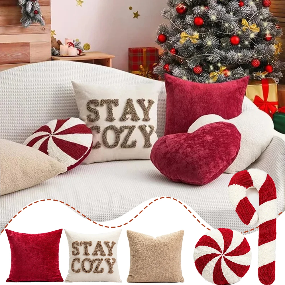 1PC Pillow New Year Holiday Decoration Pillow Bedroom Bedside Sofa Cushion Christmas Red Candy Pillow Cover Gift 쿠션 커버
1PC Pillow New Year Holiday Decoration Pillow Bedroom Bedside Sofa Cushion Christmas Red Candy Pillow Cover Gift 쿠션 커버