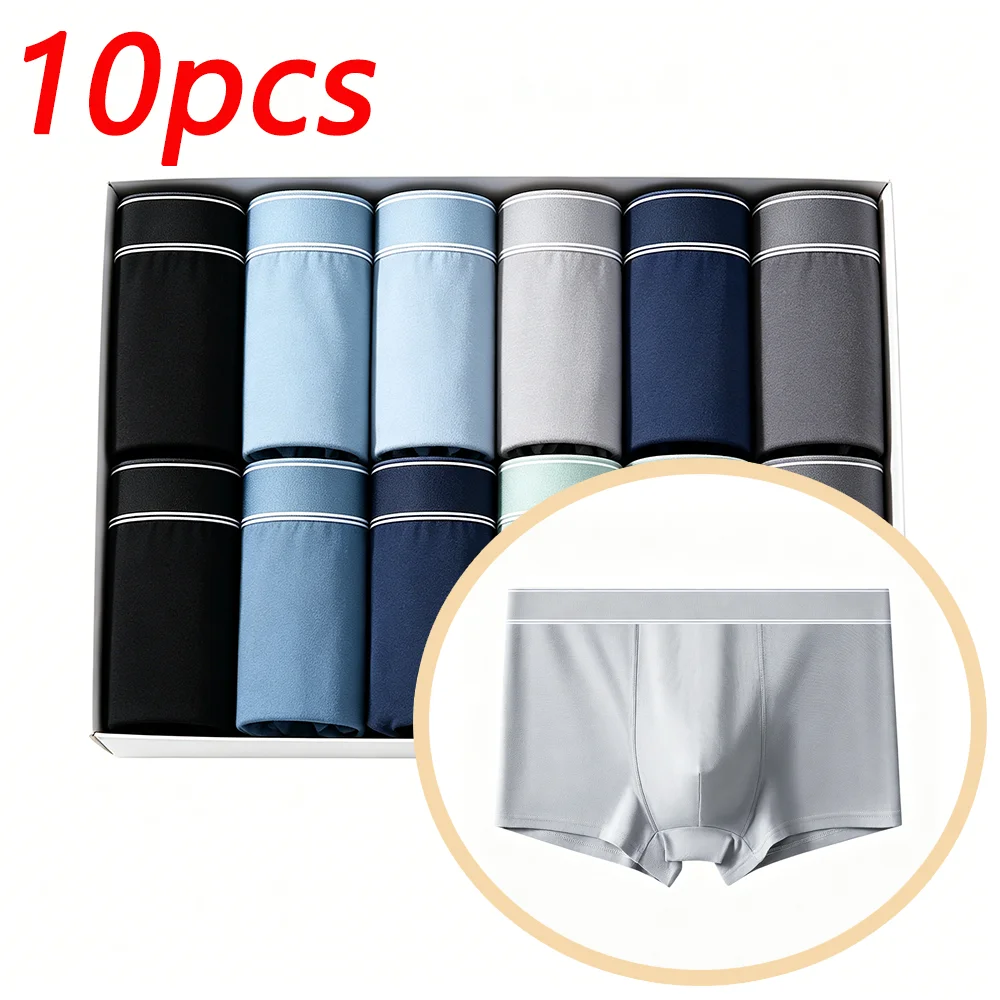 10pcs Mid Waist Men Boxer Briefs Pure Cotton Antibacterial Breathable Soft Comfort Youth Solid Underpants
10pcs Mid Waist Men Boxer Briefs Pure Cotton Antibacterial Breathable Soft Comfort Youth Solid Underpants