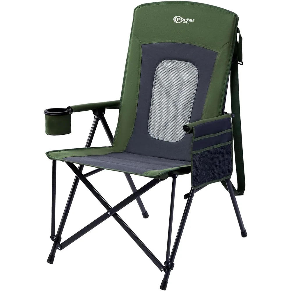 Oversized Folding High Back Portable Lawn Chairs for Adults Outdoor Camp Sports Hunting Fishing Backyard with Hard Armrest Cup
Oversized Folding High Back Portable Lawn Chairs for Adults Outdoor Camp Sports Hunting Fishing Backyard with Hard Armrest Cup