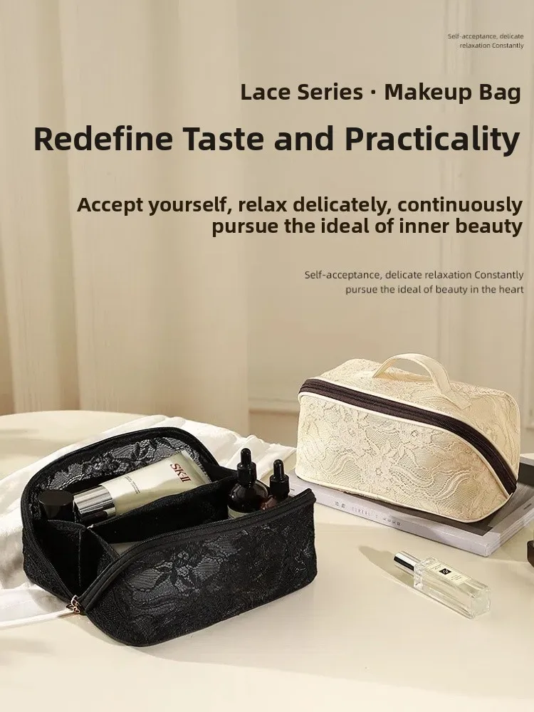 Lace Handheld Makeup Bag Women High Aesthetic 3D Style Toiletry Bag Portable Travel Skincare Cosmetic Brush Storage Bag
Lace Handheld Makeup Bag Women High Aesthetic 3D Style Toiletry Bag Portable Travel Skincare Cosmetic Brush Storage Bag