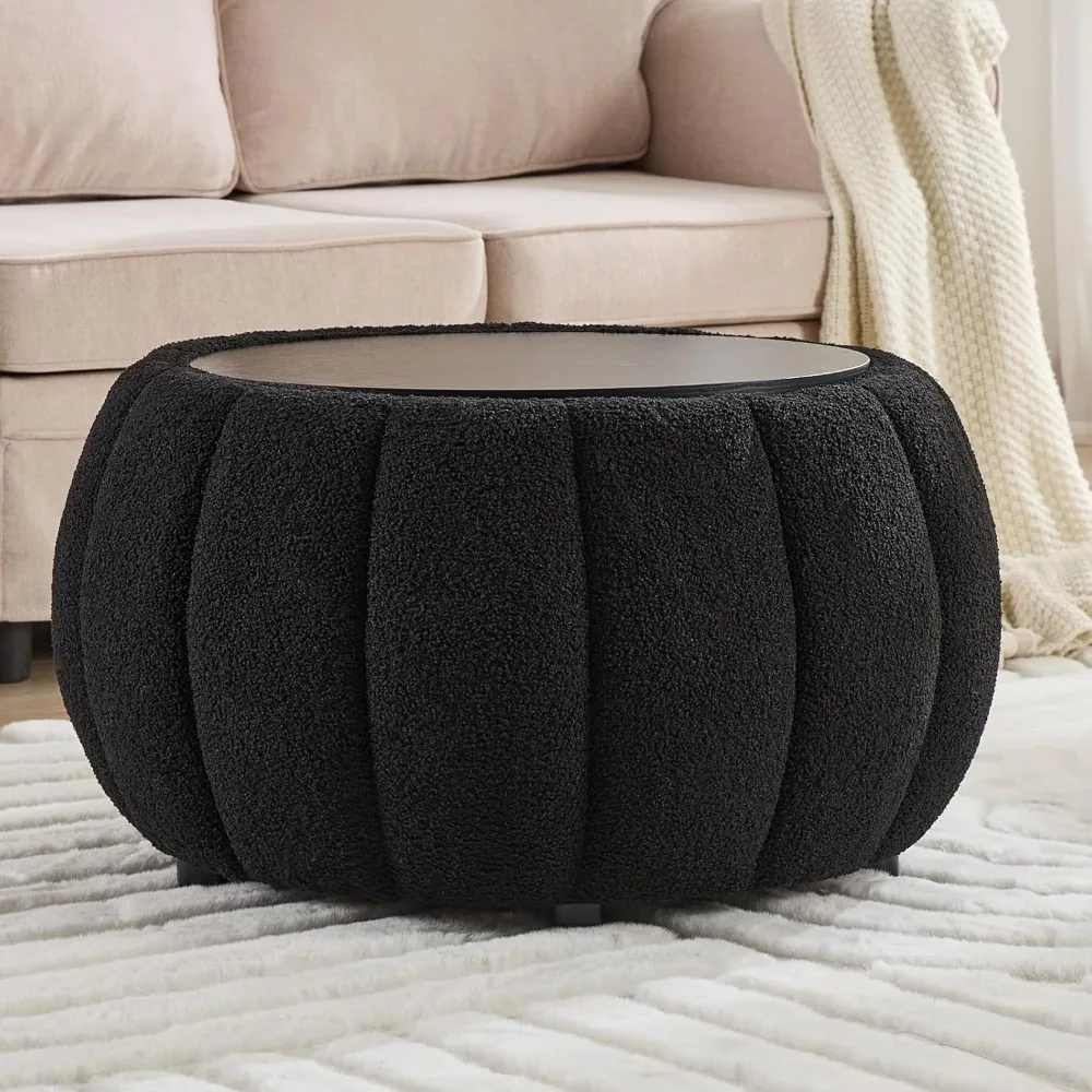 30 Inches Large Round Storage Ottoman, Modern Upholstered Ottoman Coffee Table, Wooden Top, Soft Teddy Fabric Surface, For Livin
30 Inches Large Round Storage Ottoman, Modern Upholstered Ottoman Coffee Table, Wooden Top, Soft Teddy Fabric Surface, For Livin