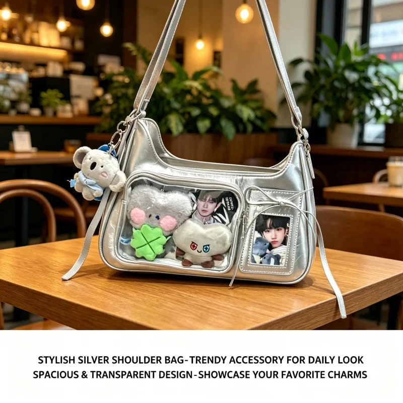 Women's fashionable transparent shoulder bag - small capacity for daily commuting - elegant women's travel and shopping bag
Women's fashionable transparent shoulder bag - small capacity for daily commuting - elegant women's travel and shopping bag