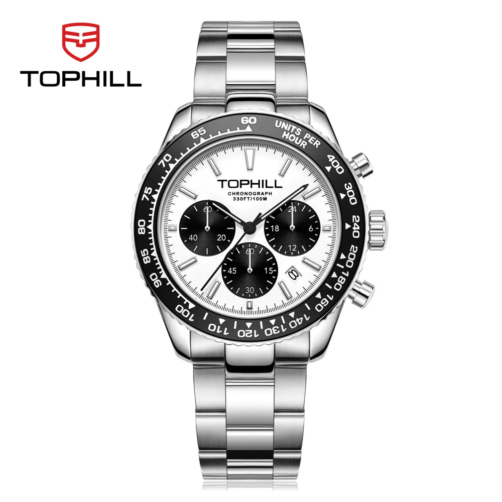 TOPHILL 41mm VD53 Racing Chronograph Men’s Quartz Watch Panda Dial Tachymeter Bezel Sport Wristwatch Swim 100M C3 Lume TD013G
TOPHILL 41mm VD53 Racing Chronograph Men’s Quartz Watch Panda Dial Tachymeter Bezel Sport Wristwatch Swim 100M C3 Lume TD013G