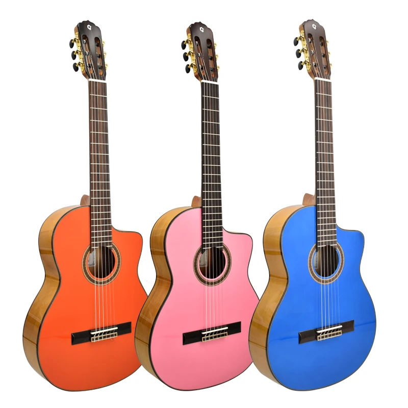 Geake K-300C Flamenco 39-дюймовая классическая гитара с глянцевой отделкой, высокое качество, твердая ель, палисандр, красное дерево, нейлон, испанская оптовая продажа
Geake K-300C Flamenco 39-дюймовая классическая гитара с глянцевой отделкой, высокое качество, твердая ель, палисандр, красное дерево, нейлон, испанская оптовая продажа