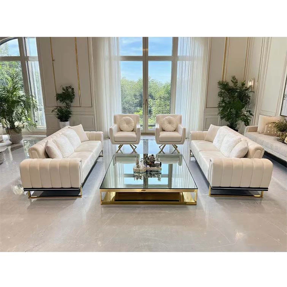 % Hot Sales Luxury Living Room Stainless Steel Sofa 6-8 People Velvet Upholster Sectional Sofa for Home Hotel
% Hot Sales Luxury Living Room Stainless Steel Sofa 6-8 People Velvet Upholster Sectional Sofa for Home Hotel