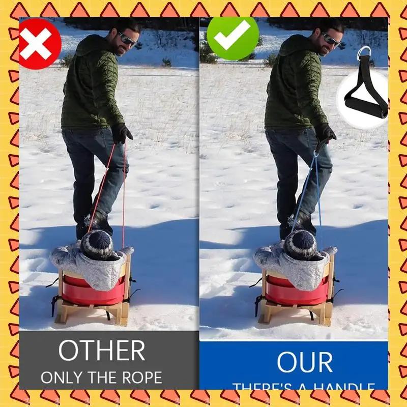 A008 Sledge Rope With Carabiner, Thick Sledge Rope Diameter 10 Mm, 4 M Sledge Lead With Handle,For Sledges, Sledge Pull Rope
A008 Sledge Rope With Carabiner, Thick Sledge Rope Diameter 10 Mm, 4 M Sledge Lead With Handle,For Sledges, Sledge Pull Rope