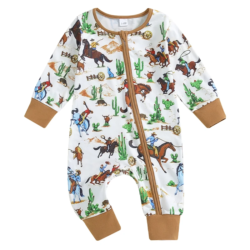 Baby Boys Jumpsuit Long Sleeve Horse Print Zipped Casual Autumn Newborn Romper Clothes
Baby Boys Jumpsuit Long Sleeve Horse Print Zipped Casual Autumn Newborn Romper Clothes