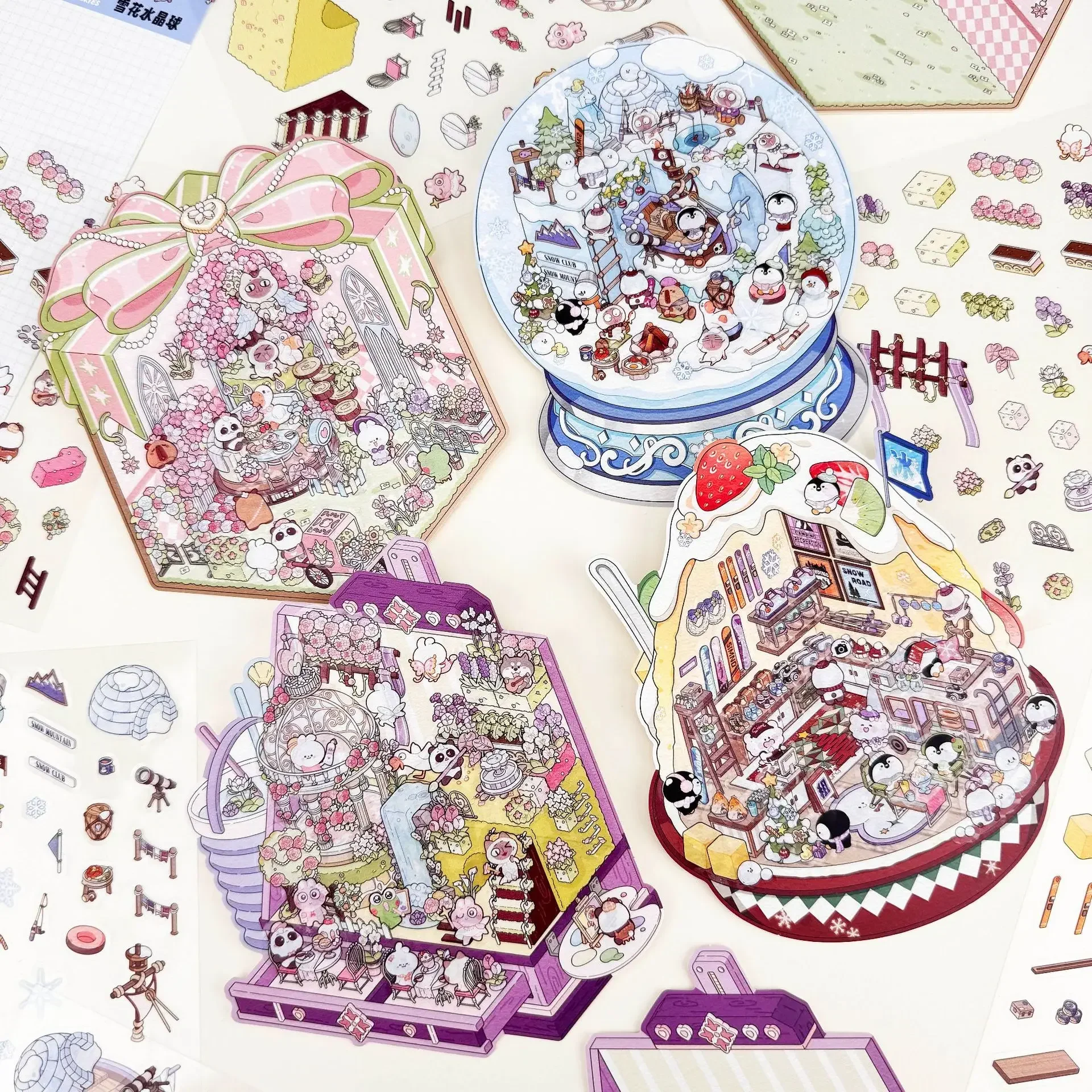 3D Miniature Landscaping Cute Cartoon Stickers Crystal Ball Gift Box Mini Cabin DIY Decals Fun Stacked Highly Playable Sticker
3D Miniature Landscaping Cute Cartoon Stickers Crystal Ball Gift Box Mini Cabin DIY Decals Fun Stacked Highly Playable Sticker