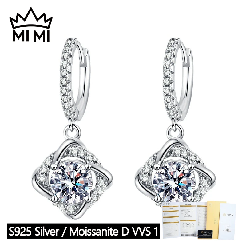 MI MI GRA Certified 1CT D-Color Moissanite 925 Sterling Silver Windmill Hoop Earrings - Versatile Luxury Design + Gift Box
MI MI GRA Certified 1CT D-Color Moissanite 925 Sterling Silver Windmill Hoop Earrings - Versatile Luxury Design + Gift Box 