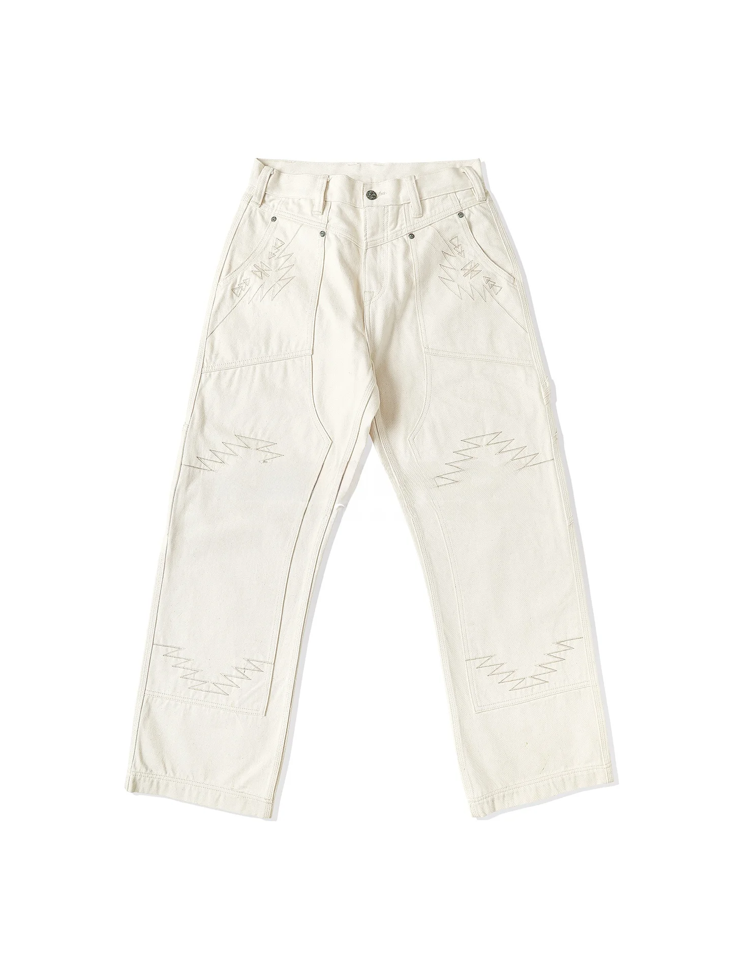 Mbbcar Narrow High Waist Embroidered Cotton Indian Aztec Totem Work Pants Double Knee Canvas Jeans Youth Casual Loose Fit
Mbbcar Narrow High Waist Embroidered Cotton Indian Aztec Totem Work Pants Double Knee Canvas Jeans Youth Casual Loose Fit