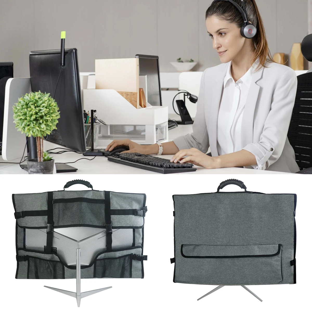 27" Monitor Carrying Case Anti Scratch Travel Bag Protective Box with Soft Velvet Lining for Desktop Computer Monitor Dust Bag
27" Monitor Carrying Case Anti Scratch Travel Bag Protective Box with Soft Velvet Lining for Desktop Computer Monitor Dust Bag