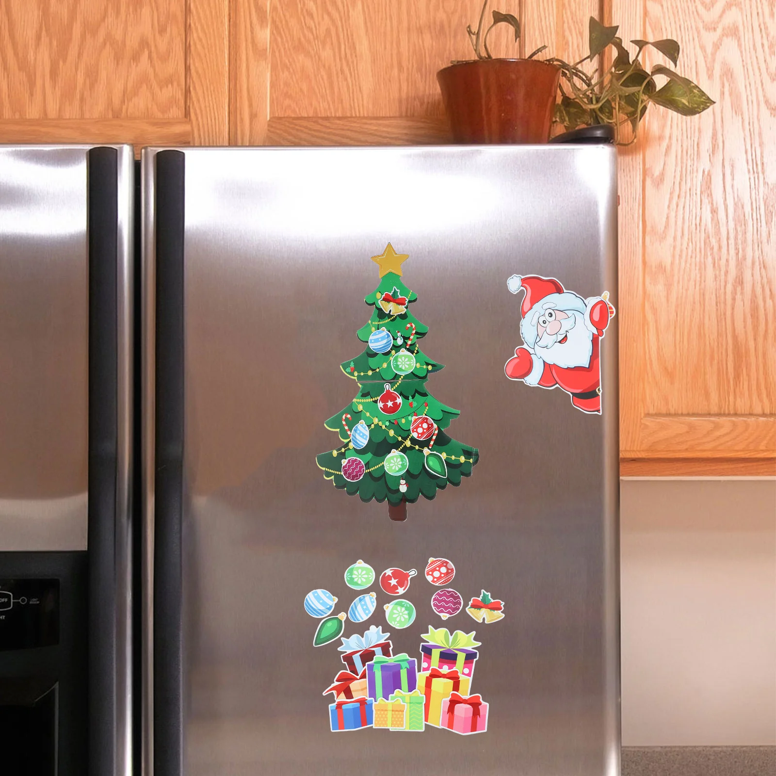 Xmas Decor Cartoon Refrigerator Magnet Stickers Festive Christmas Tree Door Decals Christmas Kitchen Decorations
Xmas Decor Cartoon Refrigerator Magnet Stickers Festive Christmas Tree Door Decals Christmas Kitchen Decorations