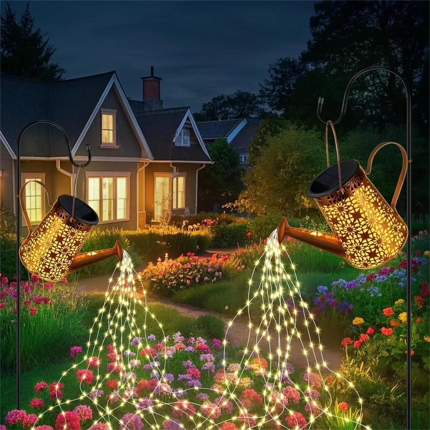 2PCS Solar Watering Can Lights 90LED, Outdoor Decorations with Hanging for Garden Patio Pathway
2PCS Solar Watering Can Lights 90LED, Outdoor Decorations with Hanging for Garden Patio Pathway