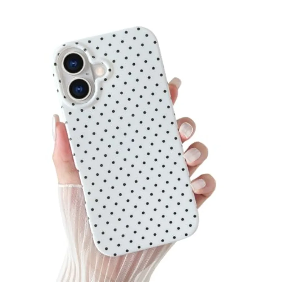 for iPhone 16 Case Cute Polka Dot Phone Case Soft TPU Slim Shockproof Phone Cover for Women Girls, White
for iPhone 16 Case Cute Polka Dot Phone Case Soft TPU Slim Shockproof Phone Cover for Women Girls, White