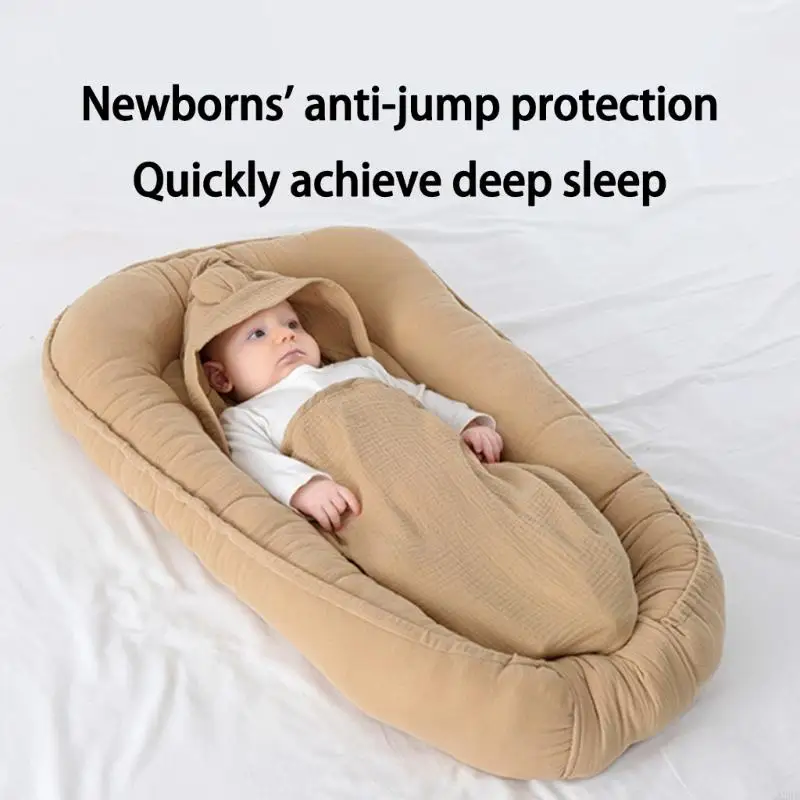 Кровать-гнездо для сна для новорожденных, мягкая и удобная кроватка, съемная и легкая детская кроватка для путешествий A2UB
Кровать-гнездо для сна для новорожденных, мягкая и удобная кроватка, съемная и легкая детская кроватка для путешествий A2UB