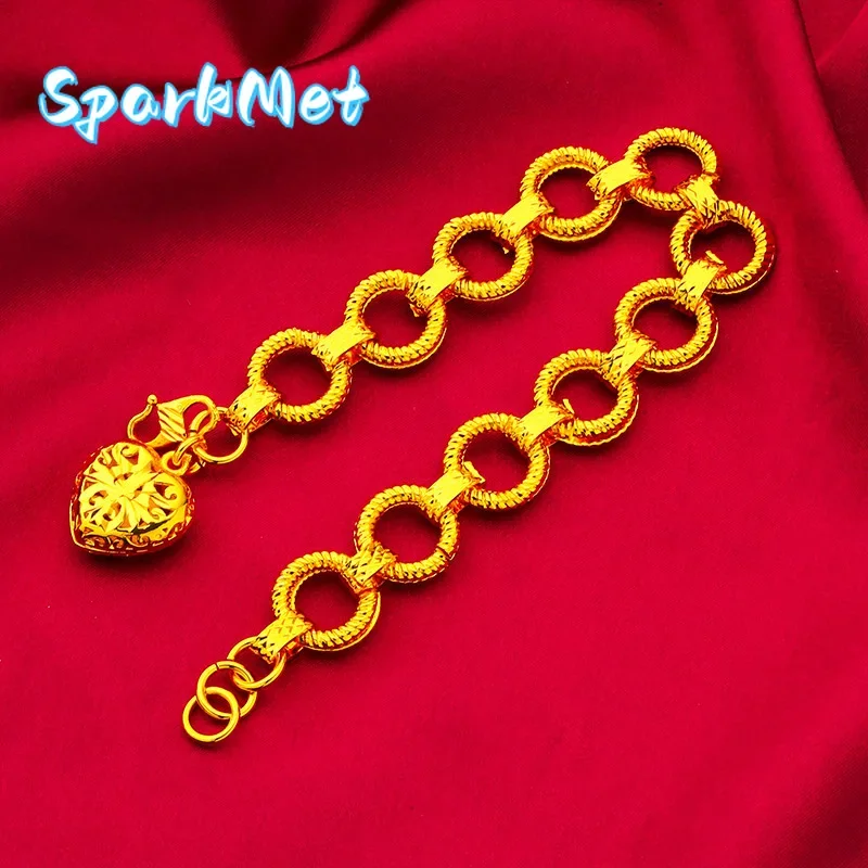 SparkmetLove Openwork Bracelet for Women, 24K Gold, AU999 | Polished heart filigree on delicate chain, ethereal romance for dail
SparkmetLove Openwork Bracelet for Women, 24K Gold, AU999 | Polished heart filigree on delicate chain, ethereal romance for dail